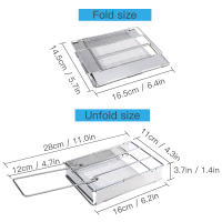 Toaster Plate Plegable De Acero Inoxidable Para Camping Y Senderismo Malla De Soporte Para Pan Y Grill Portátil Uso En Picnics - details 5