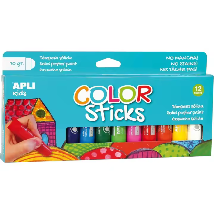 Apli 14228 Rotuladores tempera solida 12uds  +3a - 1