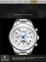 Reloj De Pulsera De Lujo Para Hombre GUANQIN 2025 Acero Inoxidable Impermeable Con Fase Lunar Y Calendario Marcas Arábigas Cristal De Zafiro - details 13