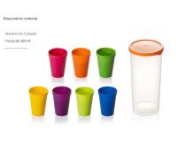 Arco Iris 7 Unidades de plástico conjunto reusable Agua Taza picnic Viajes Fashion Fun portátilArco Iris traje Taza Fiesta Niños Bebida Taza - details 4