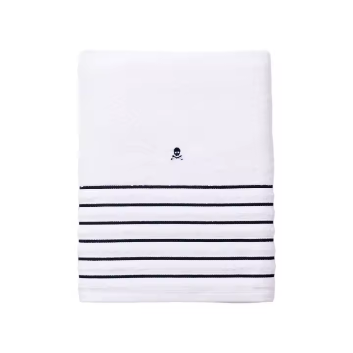 Toalla de manos blanca a rayas 50x100cm 100% Algodón 470GSM Scalpers Home - 1