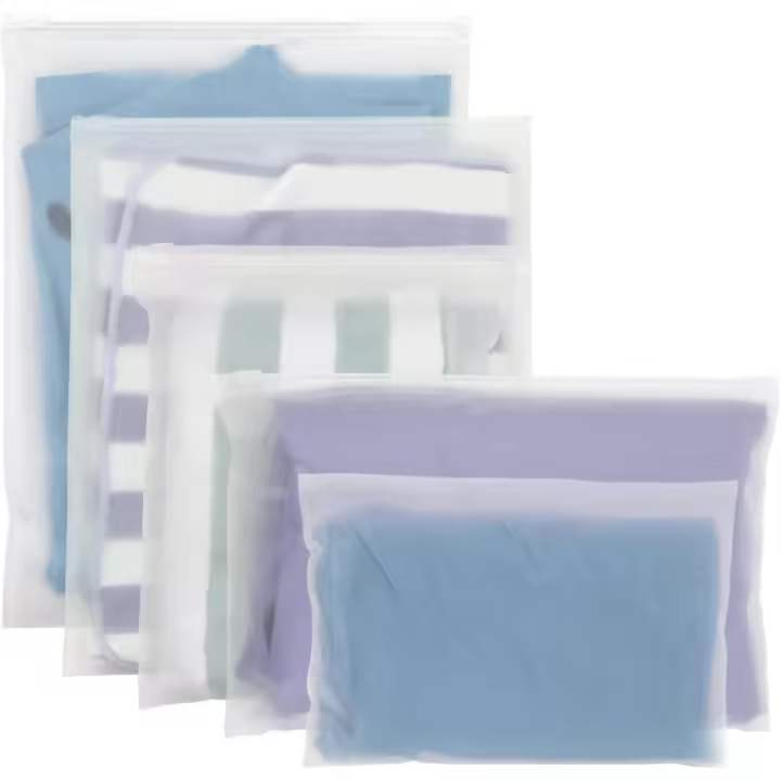 16 bolsas con cremallera, reutilizables, bolsas de viaje con cremallera, bolsas impermeables con cierre deslizante para hospital, maternidad, esenciales, viajes, ropa de almacenamiento (5 tamaños) - 1
