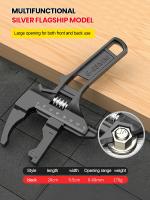 Juego De Reparación Universal 6-68mm Llave De Mano Para Baño Herramienta De Tubería Con Abertura Grande Llave Ajustable De Acero Inoxidable Para Reparación Doméstica - details 17