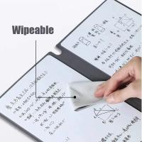 Set De Cuaderno Blanco Reutilizable A5 Con Bolígrafo Y Paño De Limpieza Portátil Planificador Semanal Cuaderno De Memoria De Cuero Estilo Elegante Para Oficina - details 1