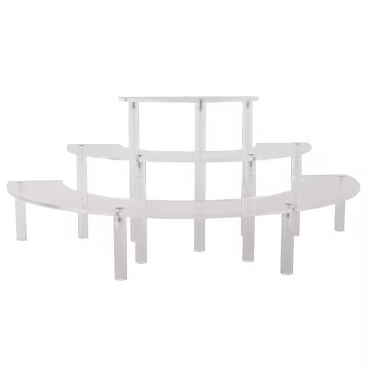 Soporte Transparente para Pasteles Acrílico Extraíble Ideal para Fiestas Bodas Cumpleaños Decoración de Bocadillos Redondos - 1