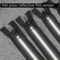 4pcs5#Tiras Reflectantes De Nylon Para Cremalleras Ropa Protectora Al Aire Libre Antiguo Silver Strip Cabeza Abierta Individual - details 5