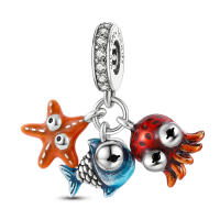 Encantos De Tortuga Marina Caracol Sirena En Plata De Ley 925 Para Pulseras Originales Accesorio De Joyería Regalo - details 18