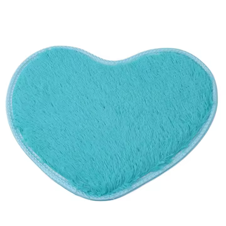 Alfombra De Forma De Corazón Y Cómoda Para Dormitorio Y Baño Absorbe Agua Sin Pelos Productos Doméstico No Caen - 1