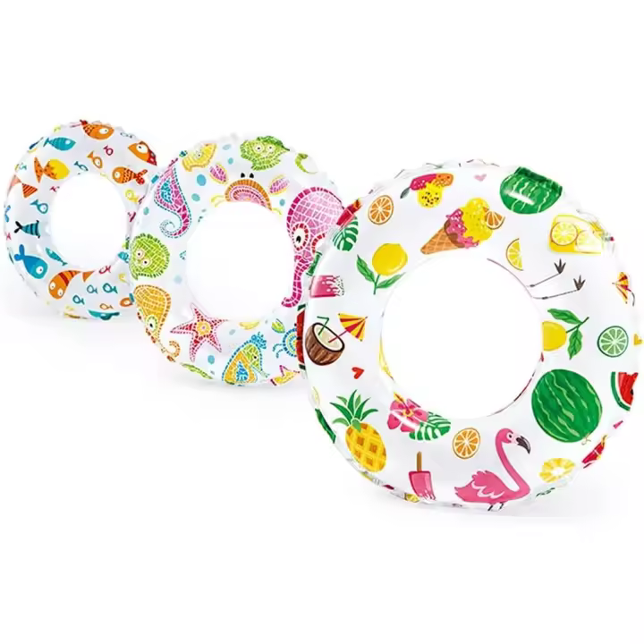 Intex Flotadores Inflables de Piscina para Niños y Adultos Tubo de Anillo de Natación para Piscina al Aire Libre Fiesta de Playa Verano Piscina Playa Color Aleato - 1