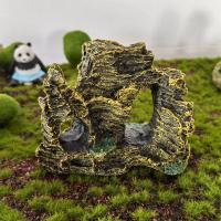 Adorno De Acuario Pequeño Montaña De Piedra Y Roca Para Tanque De Peces Decoración Arbolado Y Cueva Accesorios De Acuario Color Amarillo - details 9