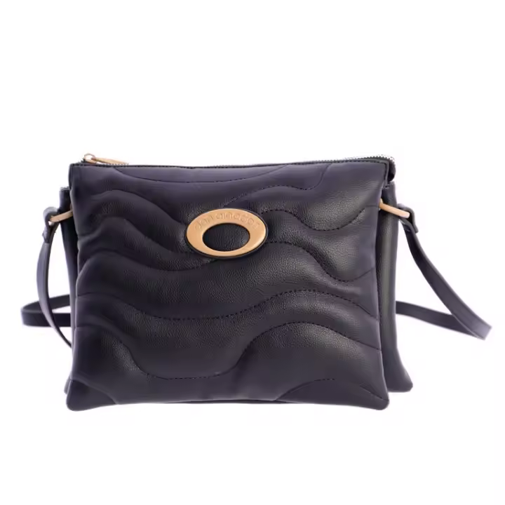 DON ALGODON BOLSO BANDOLERA DE MUJER BARLETTA EN NEGRO - 1