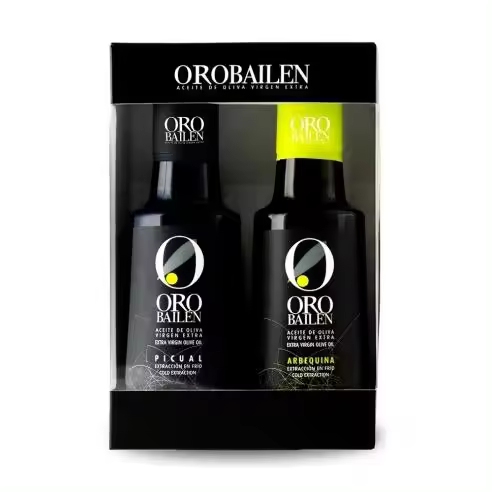 Oro Bailén Picual y Arbequina - Estuche con ventana 2x250 ml. - 1