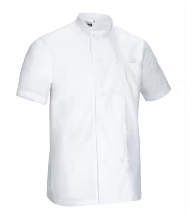 Chaqueta chef de manga corta y cuello mao VALENTO CAYENNE - 1