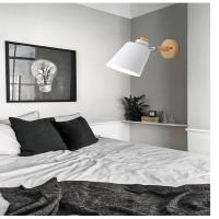 Lámpara De Pared LED Moderna Macaron E27 Con Enchufe Para Estudio Dormitorio Pasillo Sala De Estar Decoración De Hogar Iluminación Fijaciones - details 6