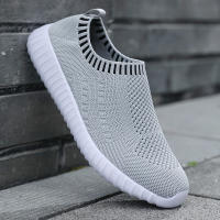 Zapatillas De Correr Para Mujer Ultra Ligeras Y Grandes Con Punta Abierta Moda Deportiva Transpirables Tejidas En Aire Con Suela De Goma Talla Fija - details 4