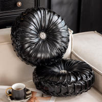 Cojín redondo de tela brillante con forma de rueda para sofá, cojín para mesita de noche, cojín para ventana salediza, cojín de calabaza - details 13