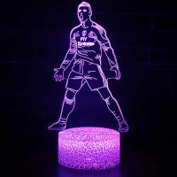 Luz Nocturna LED 3D De Cristiano Nathan Footballer 7/16 Colores Variables Iluminación Visual Para Decoración De Hogar Y Regalo Para Fanáticos Forma Redonda Fuente De Luz LED Sin Baterías Incluidas - details 10