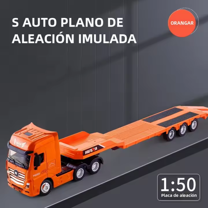 Huina Camión De Juguete a Escala 1:50 Con Remolque Plancha Tanque De Aceite Vehículo De Ingeniería Simulación Estática Modelo De Aleación Para Niños Coleccionables - 1