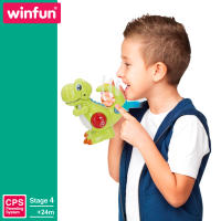 Winfun - Dinosaurio juguete bebé, incluye luz, mide 9x15x16 cm, melodías y sonidos, grabación de voz, juego interactivo articulado, estimulación sensorial, dinosaurios juguetes 2 años, regalos para niños - details 5