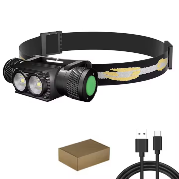 D25 Linterna Frontal LED Potente 1000LM Impermeable Con Cargador USB Tipo C Torcha Frontal Para Camping Y Pesca - 1