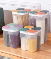 Caja De Almacenamiento De Cereales 1.5/2.3L Juego De Botellas Selladas Con Tapa Para Granos Noodles Té Alimentos Frescos Contenedor Para La Cocina - details 2