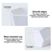 Juego De Copas Para Cepillo De Dientes De 300ML Para Baño Accesorios De Cocina Plástico Blanco Conjunto De Viaje Para Parejas - details 9