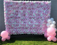 Pared De Flores Artificiales Rosa De Seda Para Decoración De Bodas Bebés Y Navidad Estilo De Hojas Verdes Y Rosas Tamaño Grande - details 27