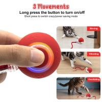 Juguete Gato Juguete Interactivo USB Recargable con Pelota sobre Alfombra y Gorjeo de Pájaros, Juguete para Perros, Divertido Antidepresión GIFT para Gatos y Perros - details 0