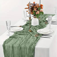 1pc Runner De Mesa Rectangular De Poliéster Estilo Boho Rustico Bandera De Mesa Para Decoración De Casamiento Y Fiestas - details 2