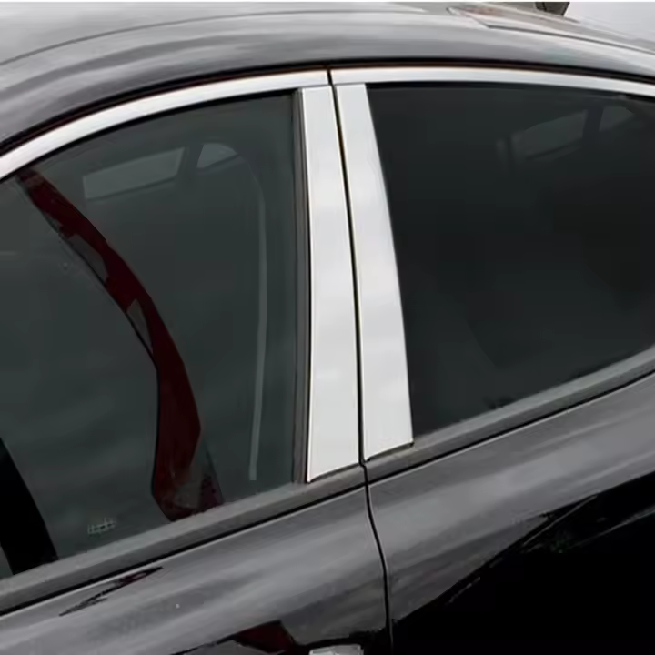 Pilares Plateados Cromados Para Honda Accord 2003-2007 Adornos De Puerta Y Ventana Accesorios De Pegatinas Plata Para Coche - 1