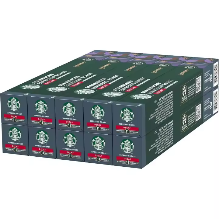 STARBUCKS Espresso Roast Descafeinado de Nespresso, Cápsulas de Café de Tueste Intenso 10 x 10 (100 Cápsulas) - QUMIR - 1