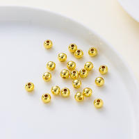 20-100pcs Bolas De Espaciador Redondas De Cobre Pintadas Con Oro Y Platino 14K 18K Para Joyería DIY Collar Perlas Suministros - details 8