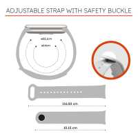 Ociodual Correa de Recambio Compatible con Xiaomi Mi Band 9 y Mi Band 8, de color Gris, Repuesto de Silicona Suave Flexible Sport Goma Transpirable - details 6