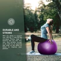 Bola De Yoga De 65CM PVC Grueso Y Antirrallado Para Ejercicio En Casa Y Gimnasio Equipo De Pilates Bola De Equilibrio - details 0
