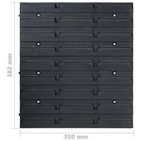 vidaXL Kit de cajas de almacenaje 80 pzas paneles de pared rojo negro - details 7