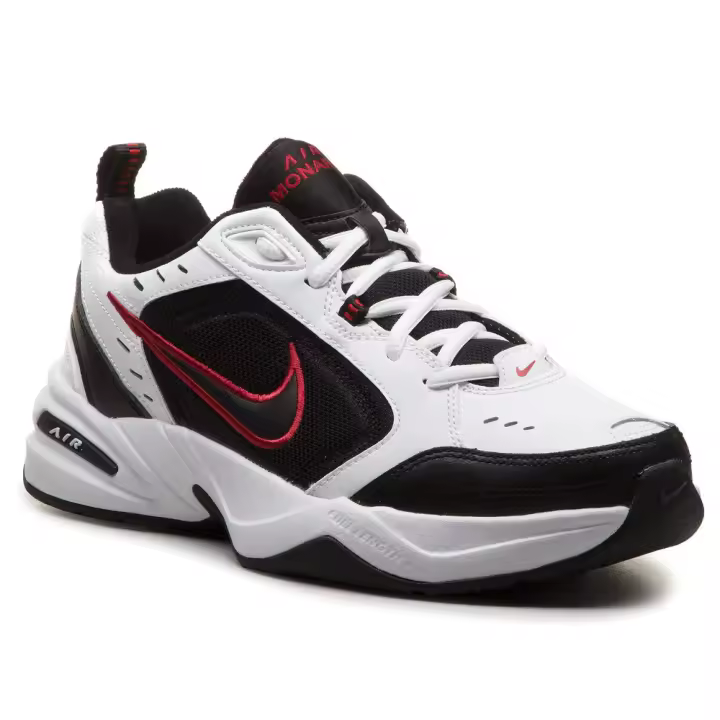 Zapatillas Nike Air Monarch Iv Blancas Negro Rojo 415445-101 Training Hombre - 1