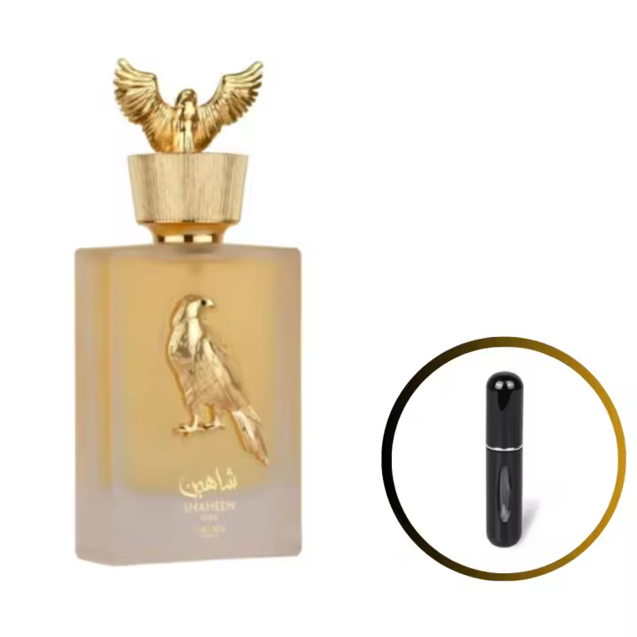 Perfume SHAHEEN GOLD Lattafa Pride 100ml +ATOMIZADOR 5ml Recargable GRATIS! Unisex Para Hombre y Para Mujer Perfume Árabe Original De Dubai Emiratos Árabes, oriental - 1