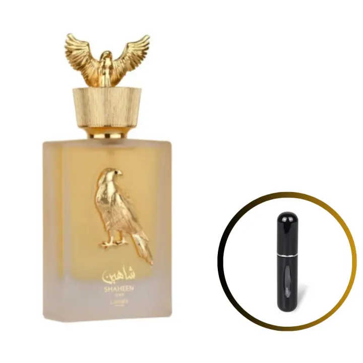Perfume SHAHEEN GOLD Lattafa Pride 100ml +ATOMIZADOR 5ml Recargable GRATIS! Unisex Para Hombre y Para Mujer Perfume Árabe Original De Dubai Emiratos Árabes, oriental - 1
