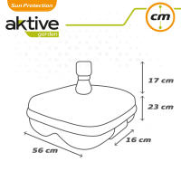 Base para sombrilla cuadrada antracita Ø33-48 mm Aktive - details 7