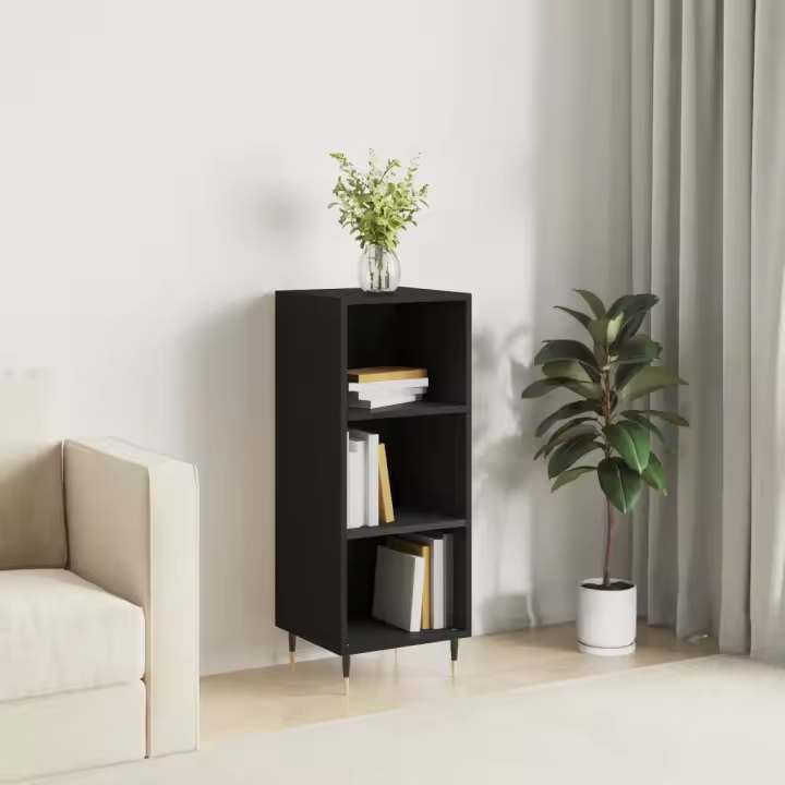 vidaXL Aparador de madera de ingeniería 34,5x32,5x90 cm Mueble de Almacenaje de Salón, Buffet para salón, Armario Auxiliar, Armario de Almacenamiento - 1
