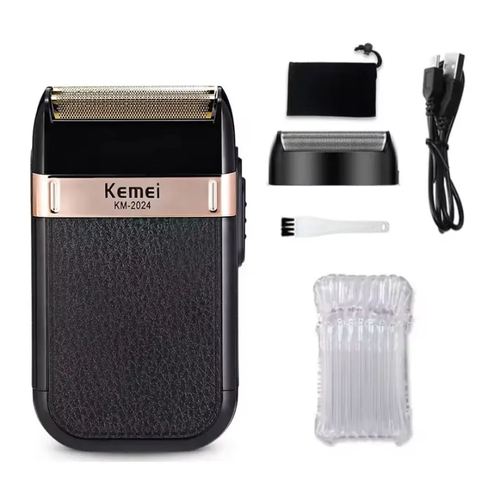 Cortacabello Recargable Kemei KM-2371 KM-2024 Para Barbero Cabello Liso Lavable Afeitadora Eléctrica Para Hombres Corte Rápido Indicación De Carga Material De Hoja - 1