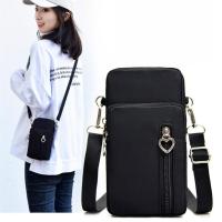 Bolso De Hombro Para Mujer Moda Diagonal Cruzada Con Cierre De Cremallera Bolsa De Pecho Deportiva Vertical Monedero Nylon - details 1