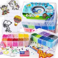 Kit De Cuentas Fusión 2000pcs 5mm Con Caja De Cuentas Hama Para Niñas Regalos Incluye Cuentas De Papel Para Colgar En Un Tablero De Pinos Accesorios Rich - details 1