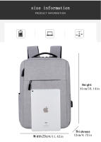 Mochila ligera para ordenador portátil de negocios para hombre y mujer, morral de viaje para estudiantes, 13, 14 y 15 pulgadas - details 19