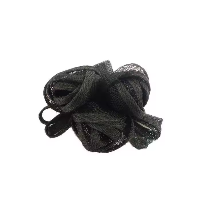 Flores de Sinamay para Decoración de Moda - Marfil y Negro - 1