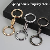Llavero De Doble Bobina De Primavera Con Anillo Y Hebilla Para Coche Gancho De Escalada Antipérdida Accesorios Para Llaveros Regalo - details 0