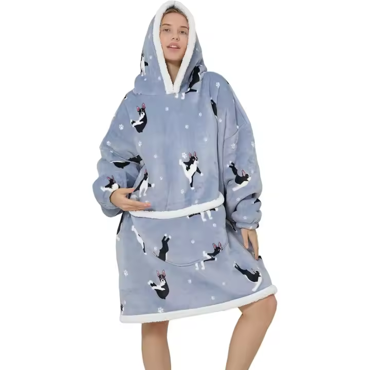 Sudadera con capucha de gran tamaño, manta con capucha súper suave, cálida y cómoda, para adultos, mujeres y niñas - 1