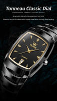 Reloj De Cuarzo Para Hombre Original OLEVS Con Correa De Acero Tungsteno Calendario Impermeable Reloj De Pulsera Lujo Con Manos Luminosas Y Numeros Romanos - details 4