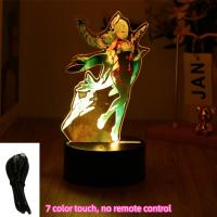 Lámpara 3D Anime Genshin Impact Luces Nocturnas LED Decorativas Toque Inteligente Para Dormitorio Regalo De San Valentín Decoración De Hogar - details 9