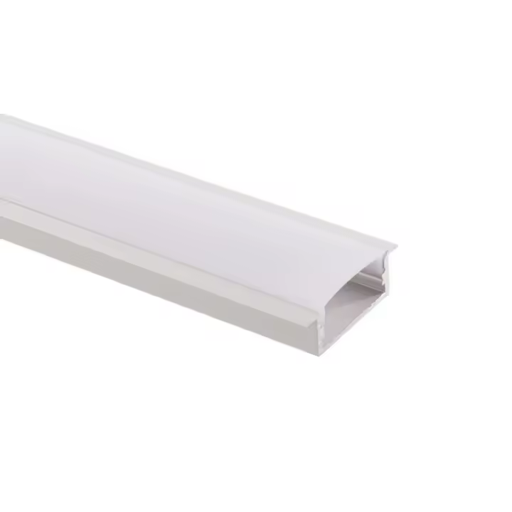 Ledkia Perfil de Aluminio Empotrable con Tapa Continua para Doble Tira LED hasta 18 mm - 1